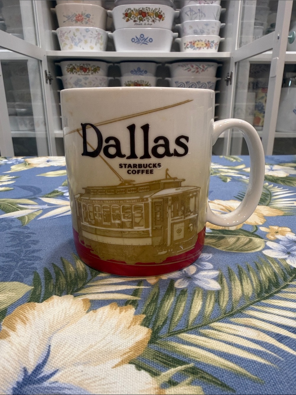 Starbucks Dallas City Mug - White, Gold, Red